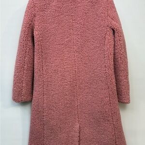 J. Crew Teddy Double Breasted Topcoat Women’s N Pink Faux Fur